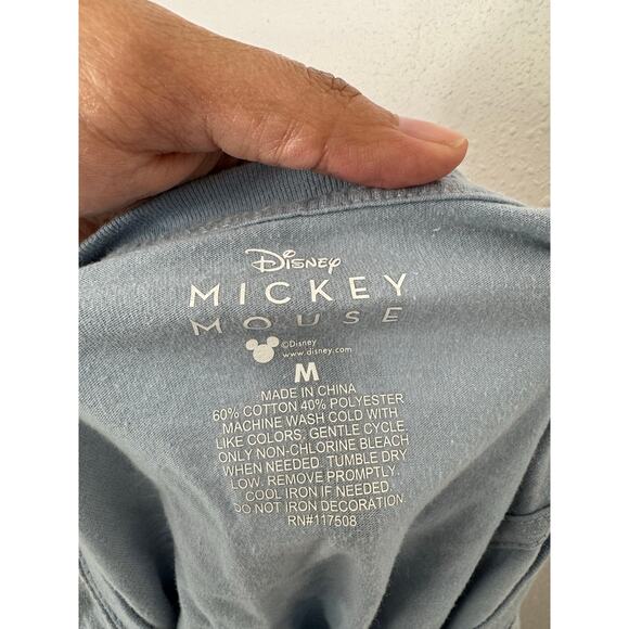 Disney Mickey Mouse Tie-Dye Crop Top Gray Red Women’s Medium - Picture 3 of 3